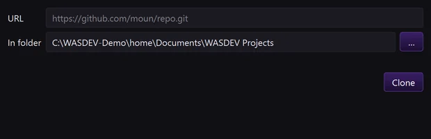 Cloning a repository from GitHub or from an address