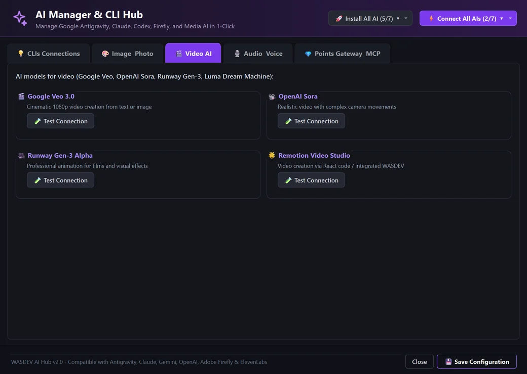 Tab “Video AI”